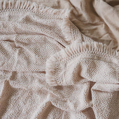 Plaid "Flirt" effet alvéolé - Nude