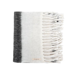 Plaid en laine bicolore "Vicky Snow"