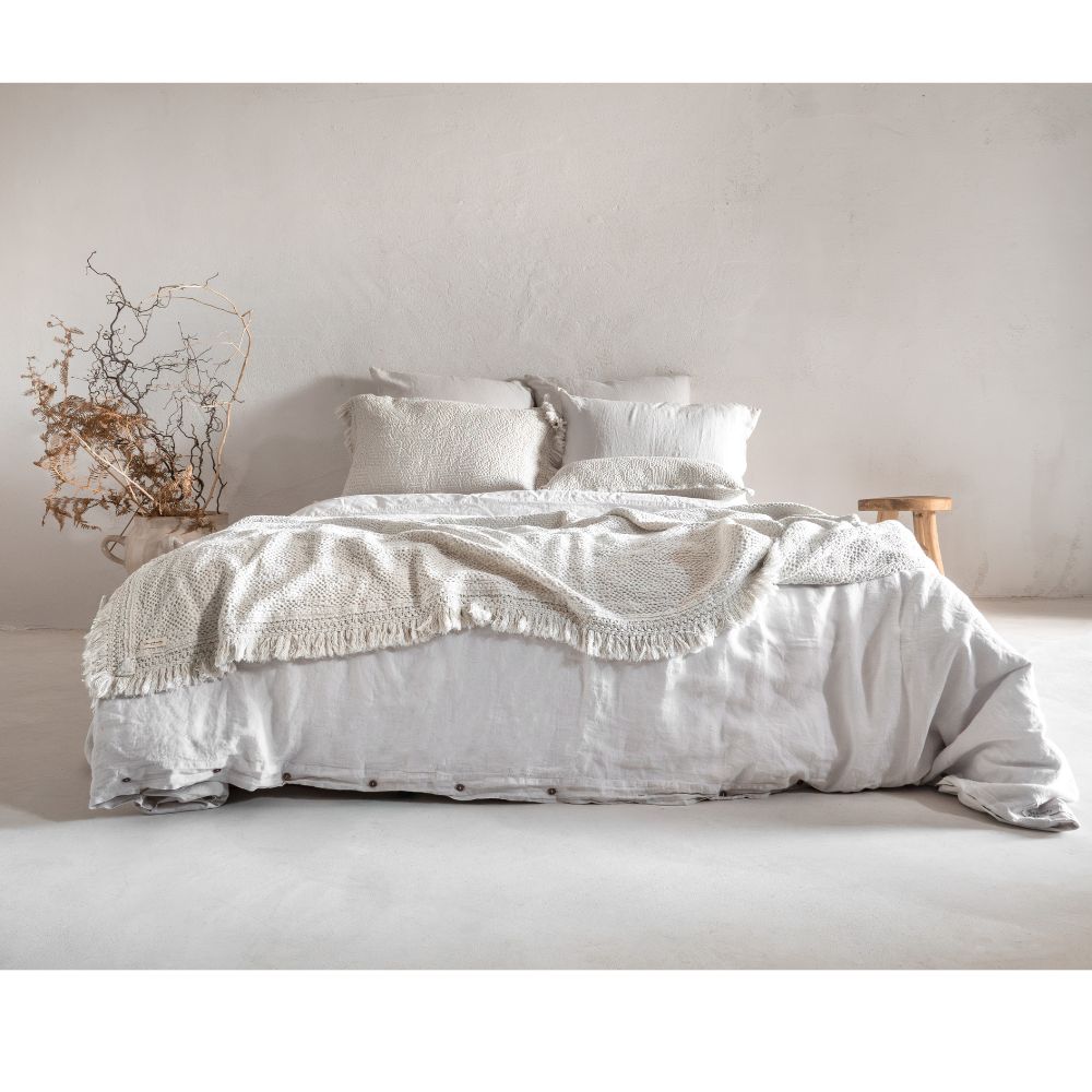 Coussin "Farmer" coton alvéolé - Plume