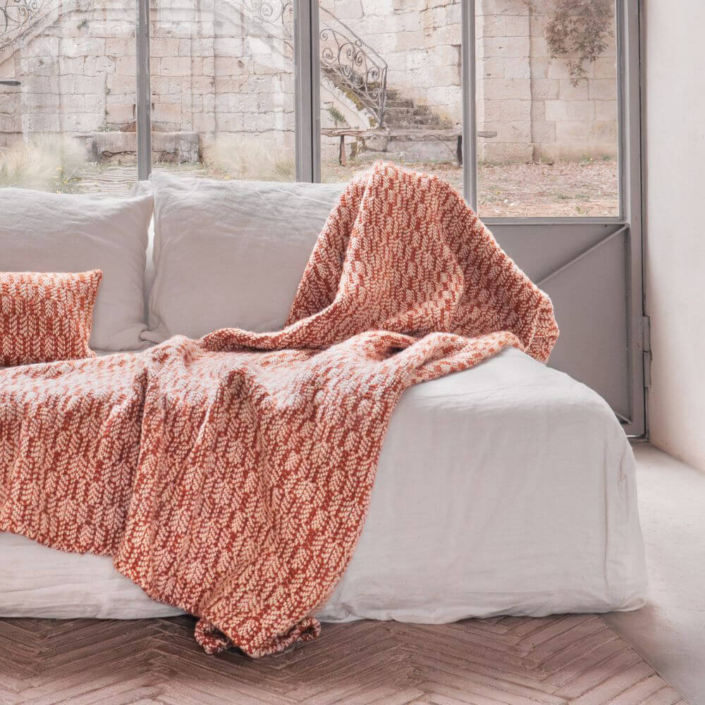 Plaid en laine à motifs "Camillo"