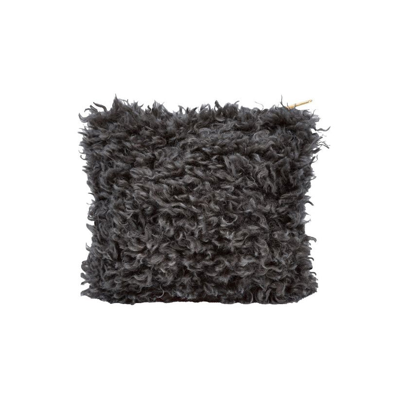 Pochette "Zerra" fourrure - Dark grey