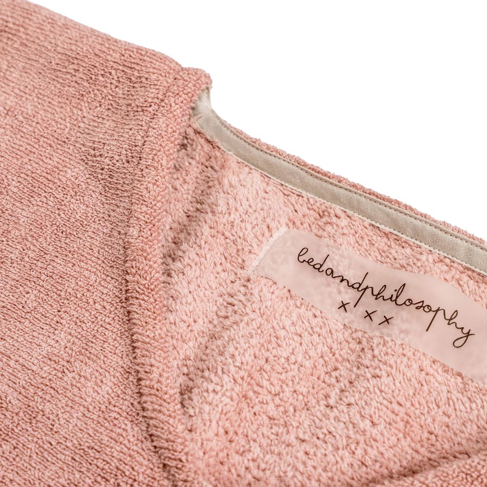 Poncho éponge "Uranus" - Vieux rose