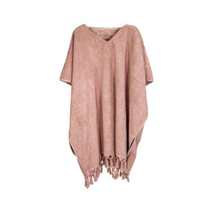 Poncho éponge "Uranus" - Vieux rose