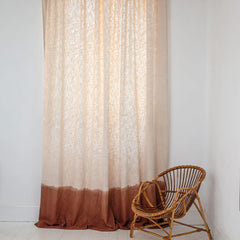 Rideau tie & dye "TamTam" - Biscuit