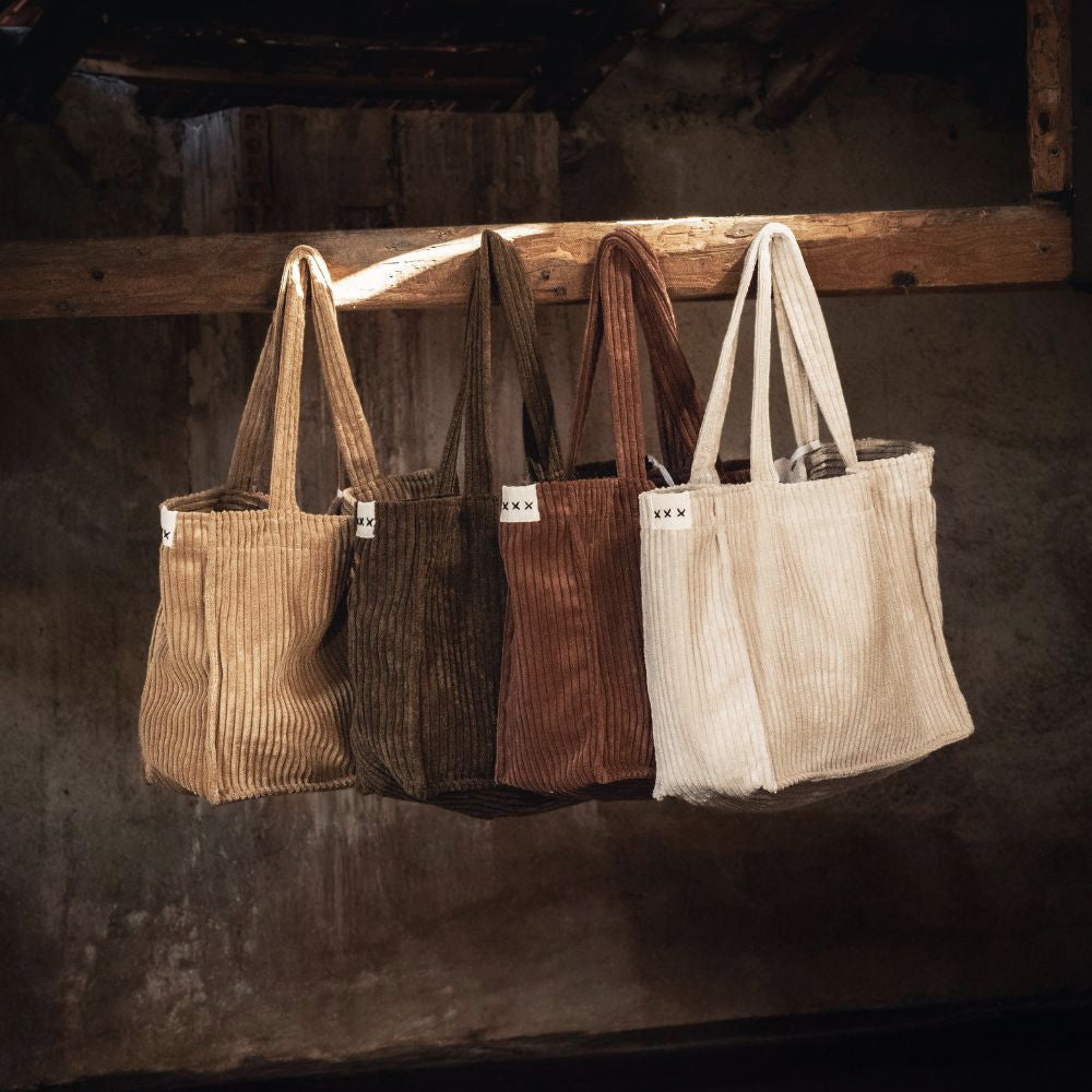 Grand cabas "Volt" velours - Cinnamon