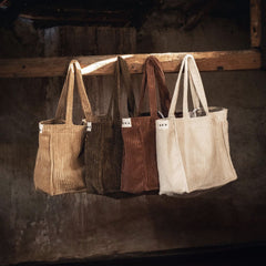 Grand cabas "Volt" velours - Cinnamon