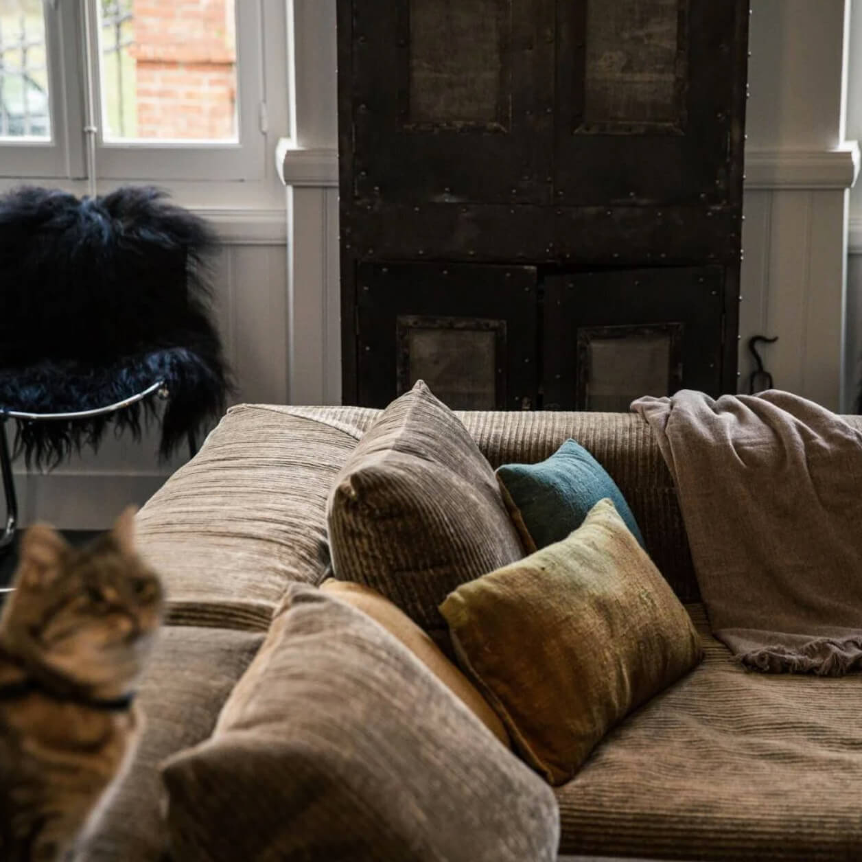 Daybed "Slow" Velours cord Sépia