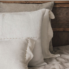 Coussin "Crush" lin brodé