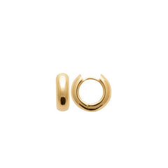 Mini-créoles "tube" plaqué Or 15mm