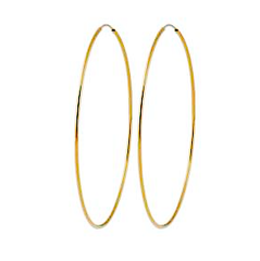 Créoles XL plaqué Or 80mm