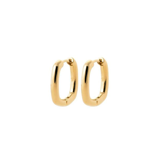 Créoles "Square" plaqué Or 20mm
