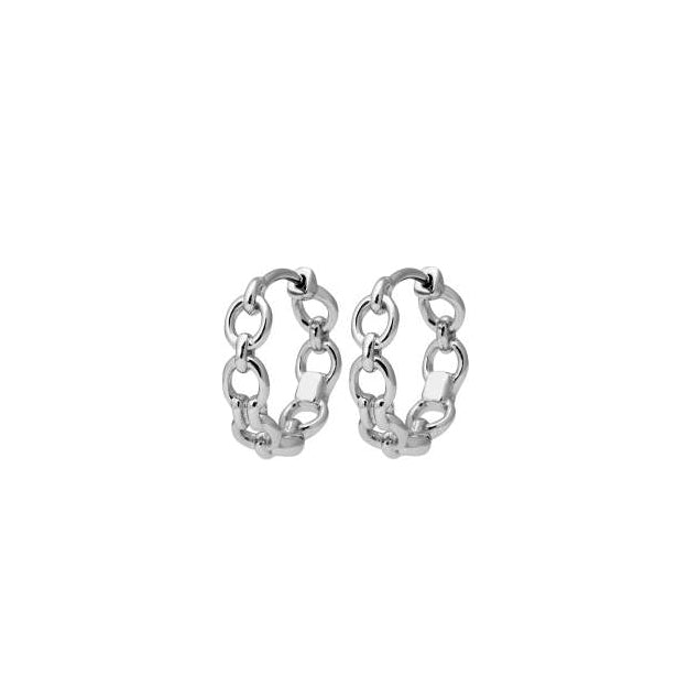Petites créoles "chaînes" Argent 20mm