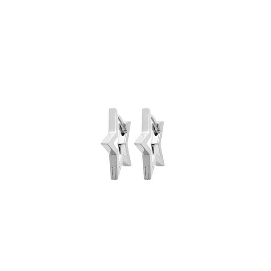 Petites créoles "étoiles" Argent 17mm