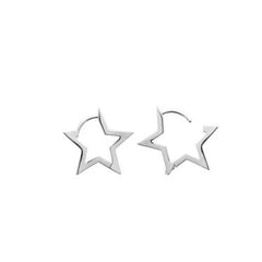 Petites créoles "étoiles" Argent 17mm