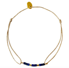 Bracelet-cordon "Apache" - Lapis lazuli