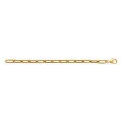 Bracelet chaîne acier doré