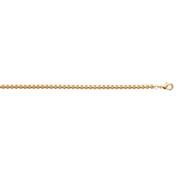 Bracelet-chaîne "tube" plaqué or