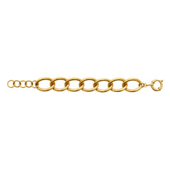 Bracelet chaîne maillons XL ronds acier doré