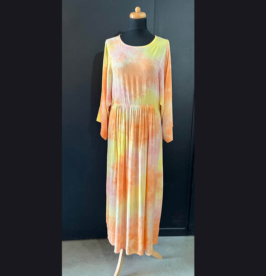 Robe "Banilla" - Pastel smoke tie dye