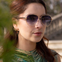 Lunettes "Maverick" - Or/bleu