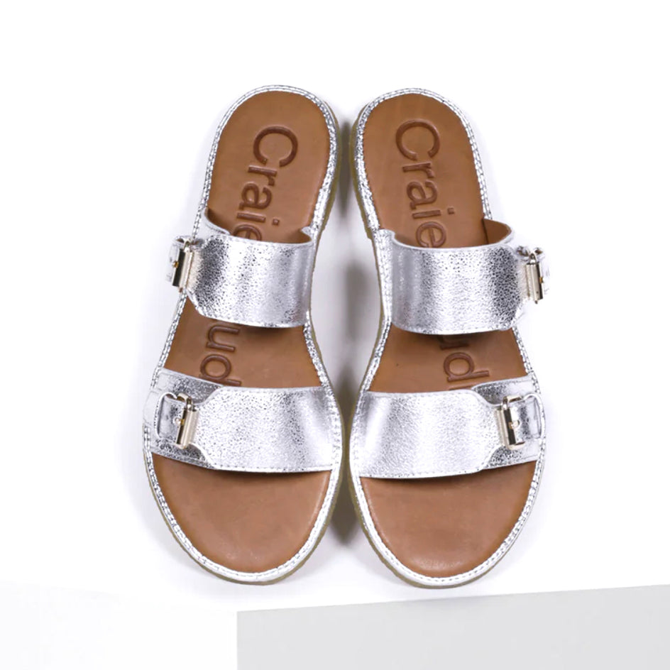 Sandales "Byron" cuir - Argent