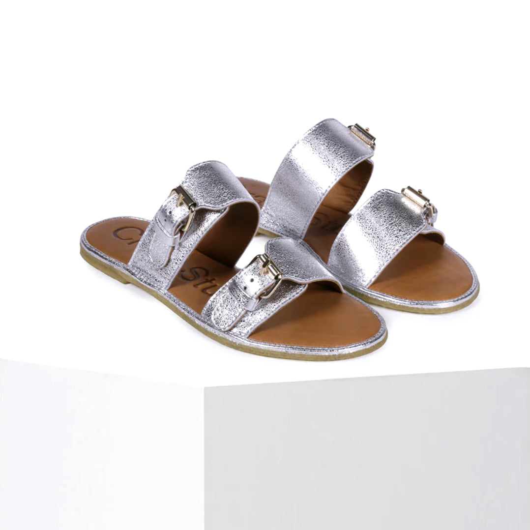 Sandales "Byron" cuir - Argent