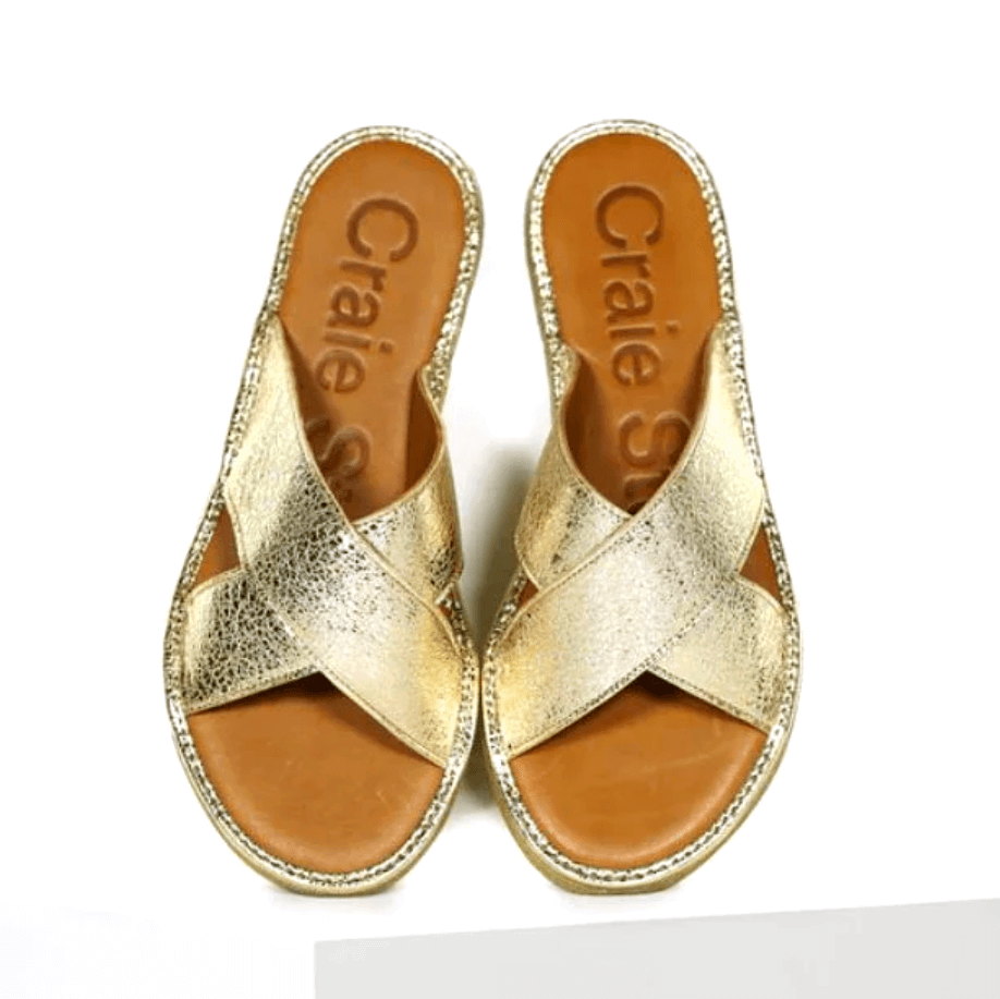 Sandales "Infinity" cuir - Or
