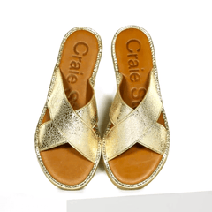 Sandales "Infinity" cuir - Or