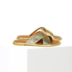 Sandales "Infinity" cuir - Or