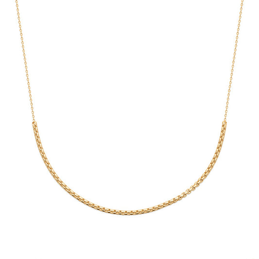 Collier-chaîne "tube" plaqué or