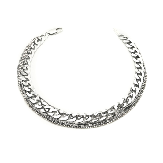 Collier multi-chaînes "Sévigné" - Argent