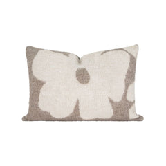 Coussin en laine à motifs fleuris "Mimo" - Quartz