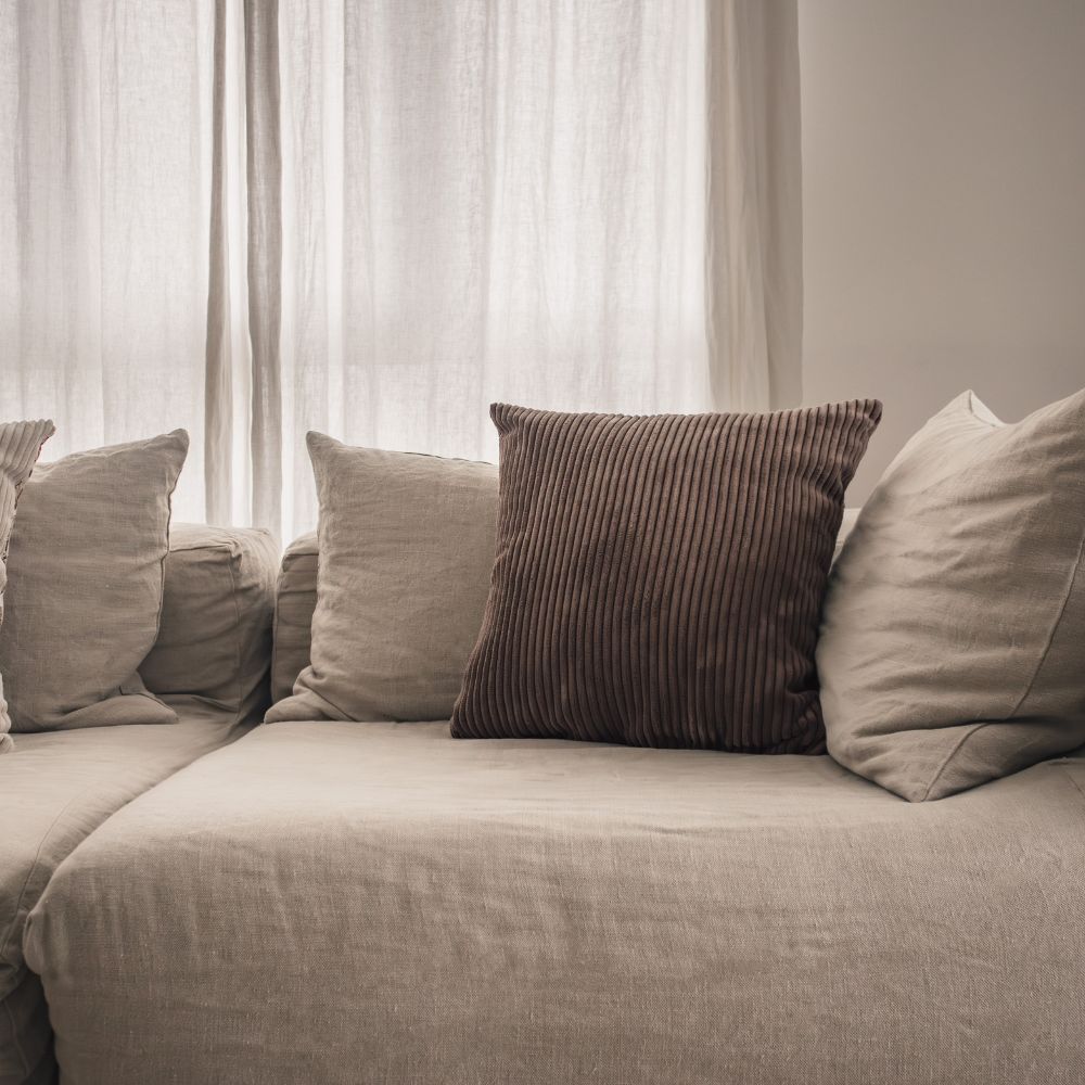 Coussin velours cord "Loom" - Army