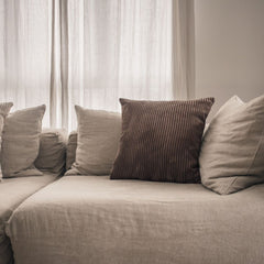 Coussin velours cord "Loom" - Army