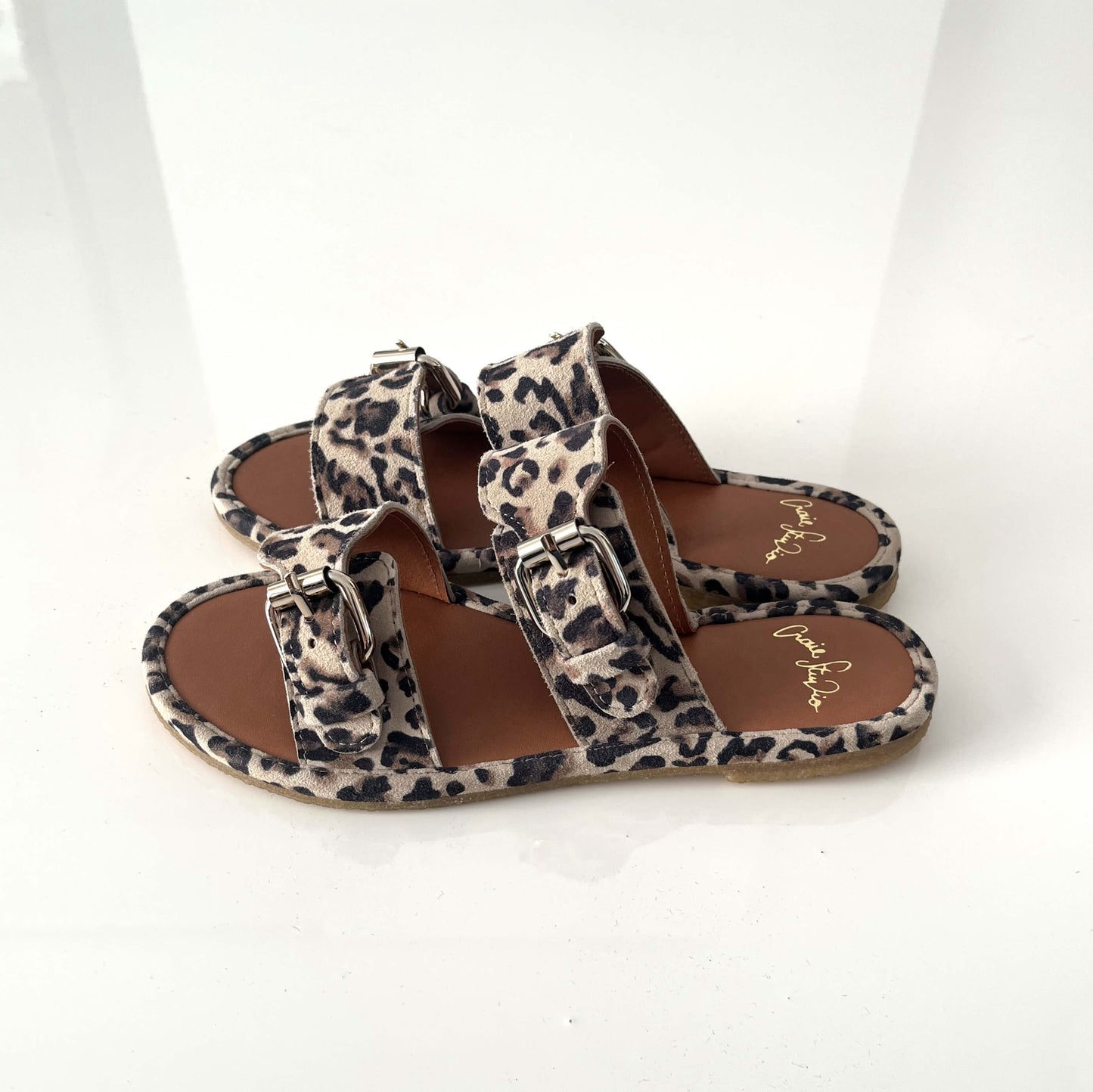 Sandales "Byron" cuir velours - Léo snow