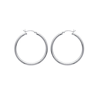 Créoles "tube" Argent 40mm