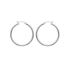 Créoles "tube" Argent 40mm