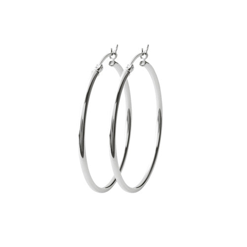 Créoles Argent rhodié 50mm