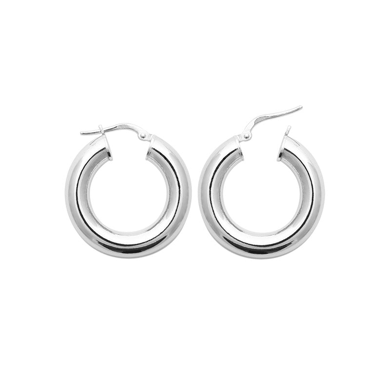 Créoles "tube" Argent 25mm