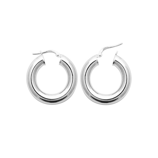 Créoles "tube" Argent 25mm