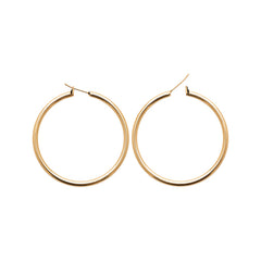 Créoles "tube" plaqué Or 50mm