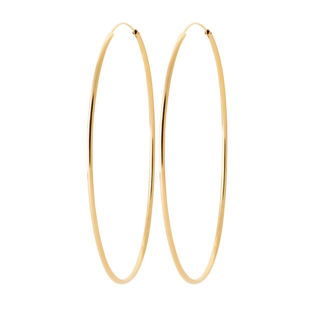 Créoles XL plaqué Or 80mm