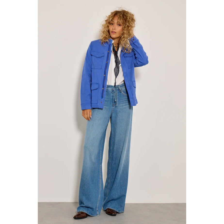 Jean wide "Leny" - Medium blue