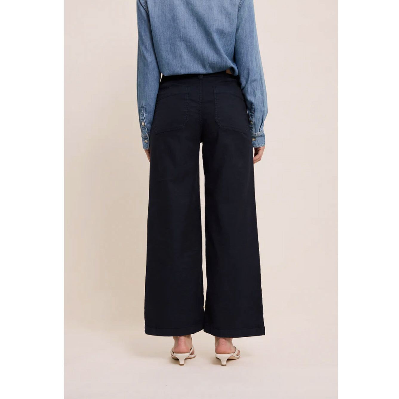 Pantalon large "Lucia crop large" - Night