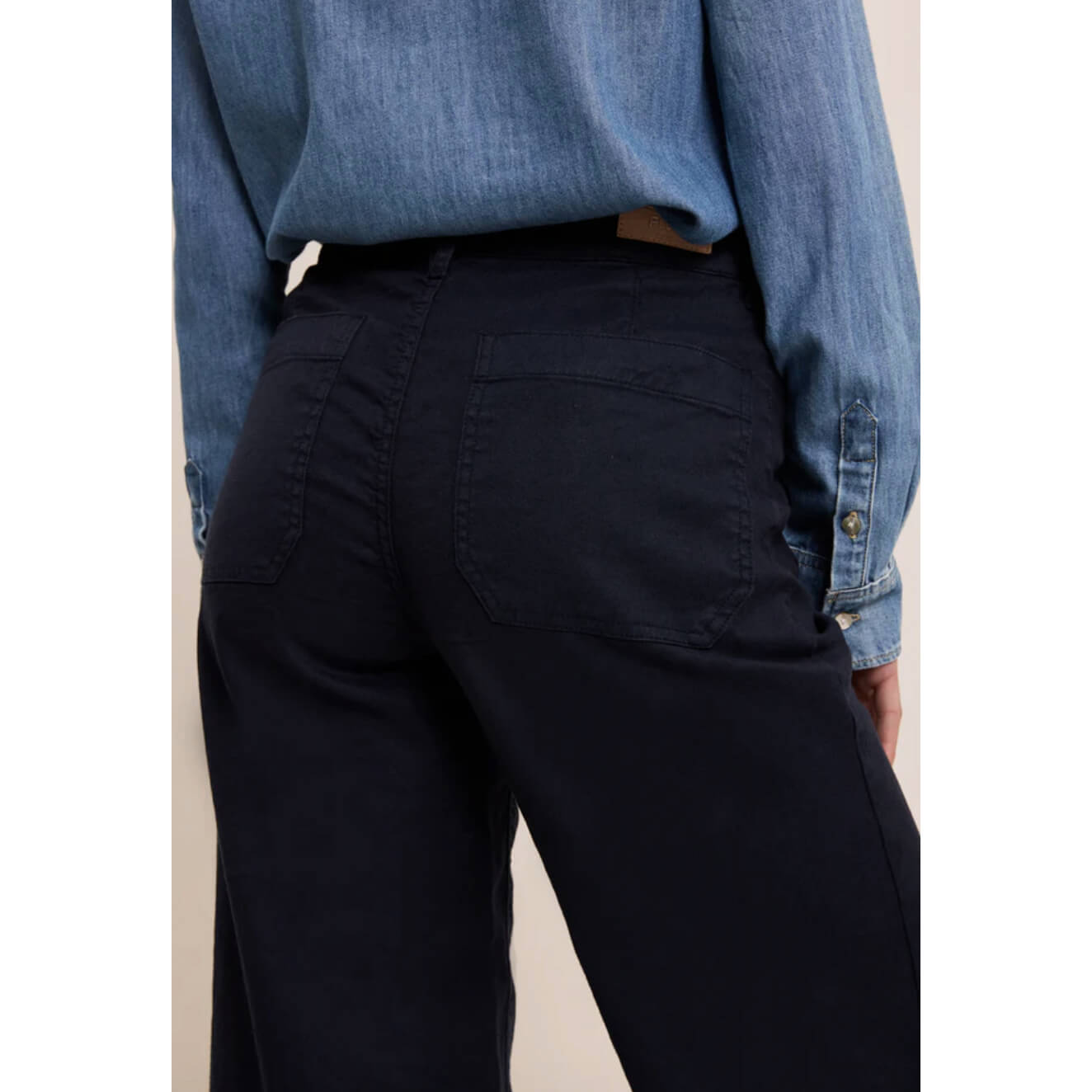 Pantalon large "Lucia crop large" - Night