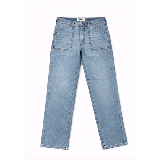 Jean worker "Lourdes" - Light blue