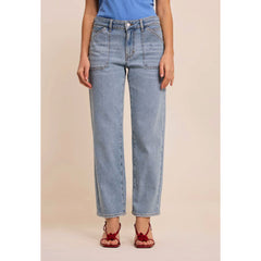 Jean worker "Lourdes" - Light blue