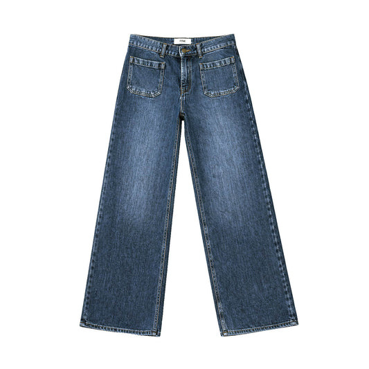 Jean large "Lucie" Lyocell - Medium blue