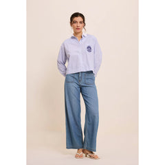 Jean large "Lucia Crop Light" - Medium blue