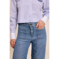 Jean large "Lucia Crop Light" - Medium blue